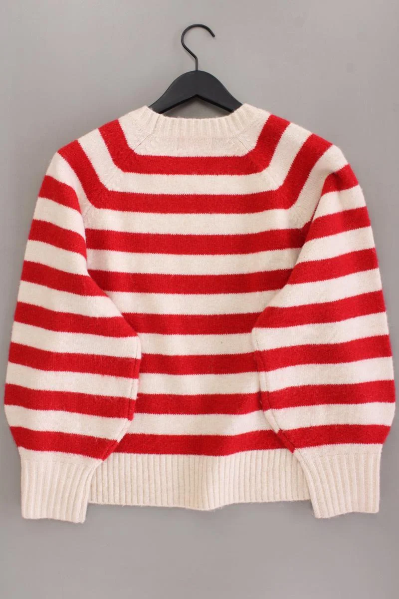 Jana Ina Fashion Feinstrickpullover Gr. 42 gestreift rot aus Polyester