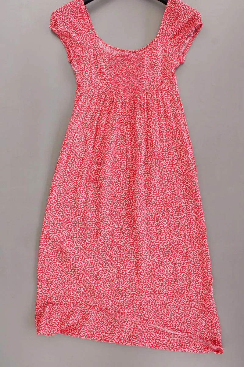 Only Maxikleid Gr. XS mit Blumenmuster Kurzarm mit Carmen-Ausschnitt rot