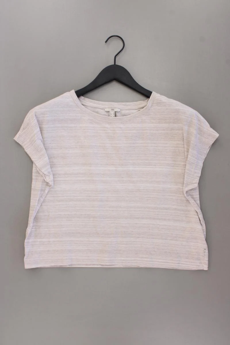 Esprit Cropped Shirt Gr. M Kurzarm creme aus Baumwolle