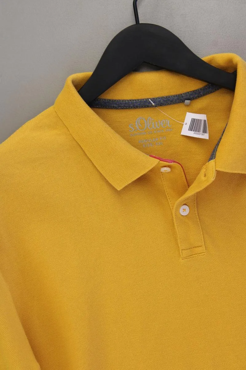 s.Oliver Poloshirt für Herren Gr. XXL Kurzarm gelb aus Baumwolle