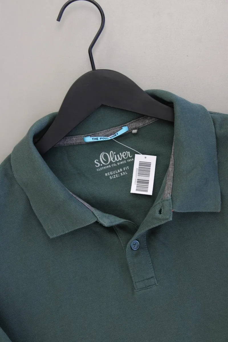 s.Oliver Poloshirt für Herren Gr. XXL Kurzarm grün aus Baumwolle