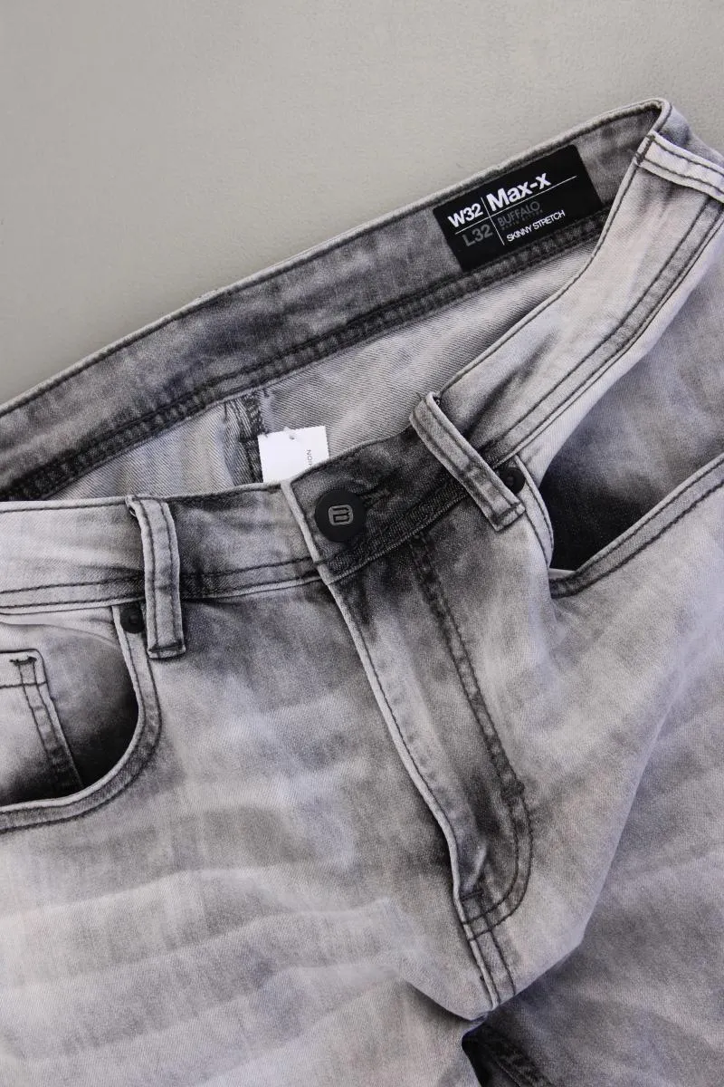 Buffalo David Bitton Skinny Jeans für Herren Gr. W32/L32 grau aus Baumwolle
