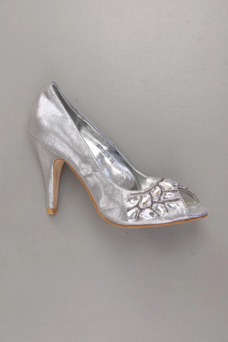 Sandrine Peep Toes Gr. 38 silber
