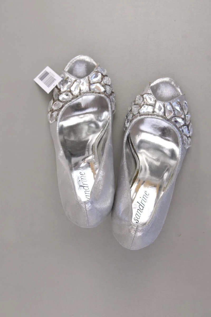 Sandrine Peep Toes Gr. 38 silber