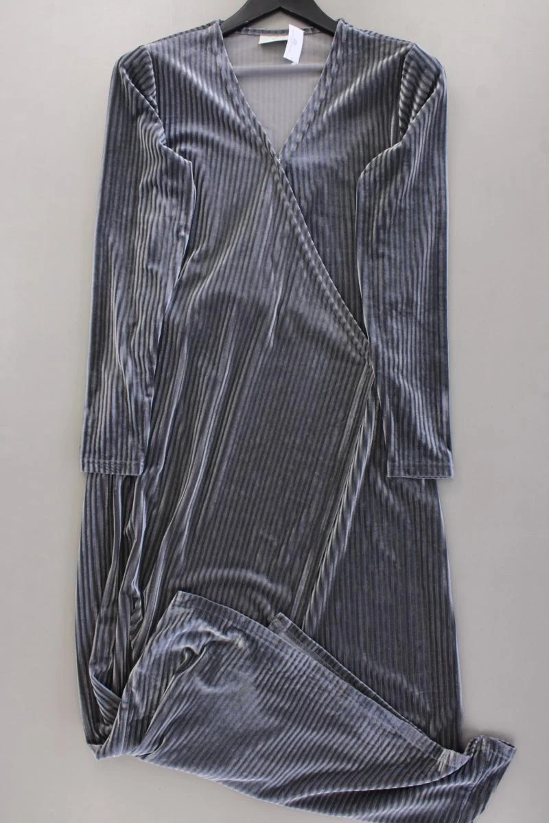 Kaffe Wickelkleid Gr. M Langarm silber aus Polyester