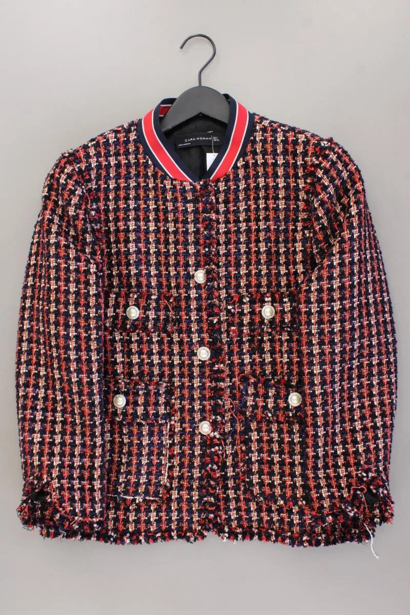 Zara Bouclé Jacke Gr. L mehrfarbig aus Polyester