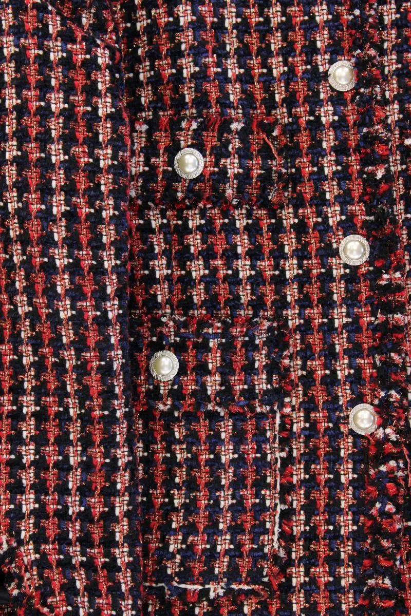Zara Bouclé Jacke Gr. L mehrfarbig aus Polyester