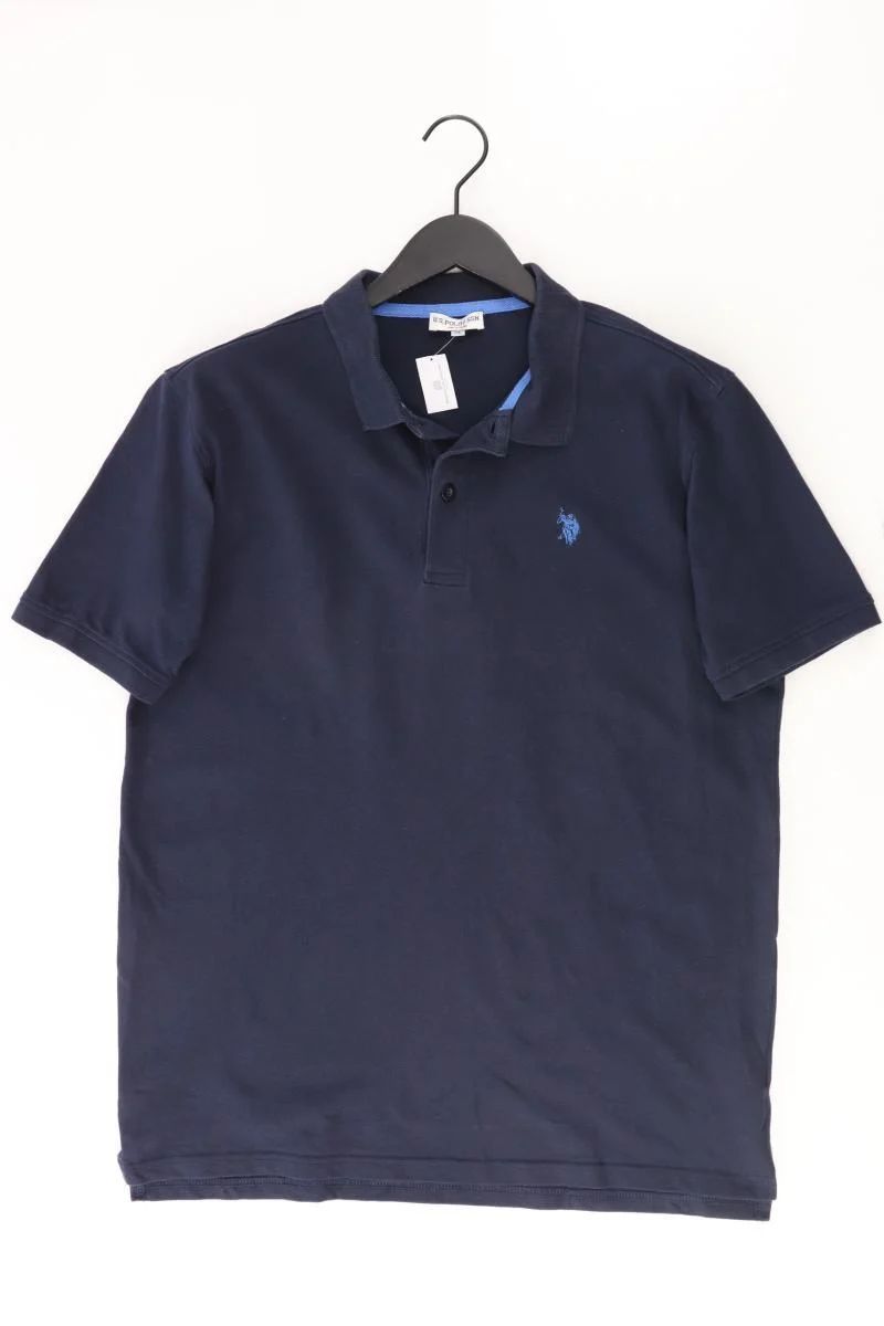 U.S. Polo Assn Poloshirt für Herren Gr. XL Kurzarm blau aus Baumwolle