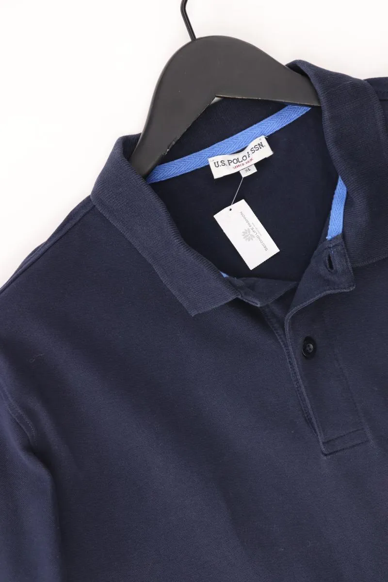 U.S. Polo Assn Poloshirt für Herren Gr. XL Kurzarm blau aus Baumwolle