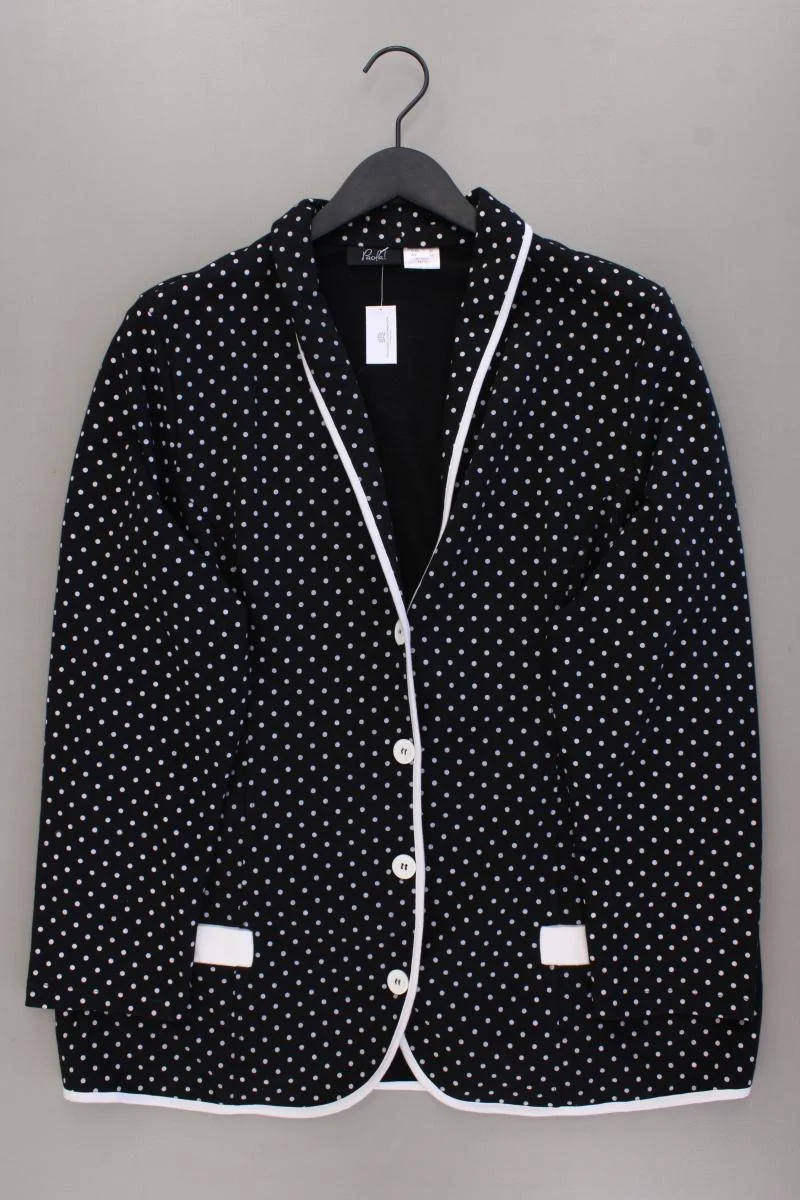 Paola Longblazer Gr. 50 gepunktet schwarz aus Baumwolle
