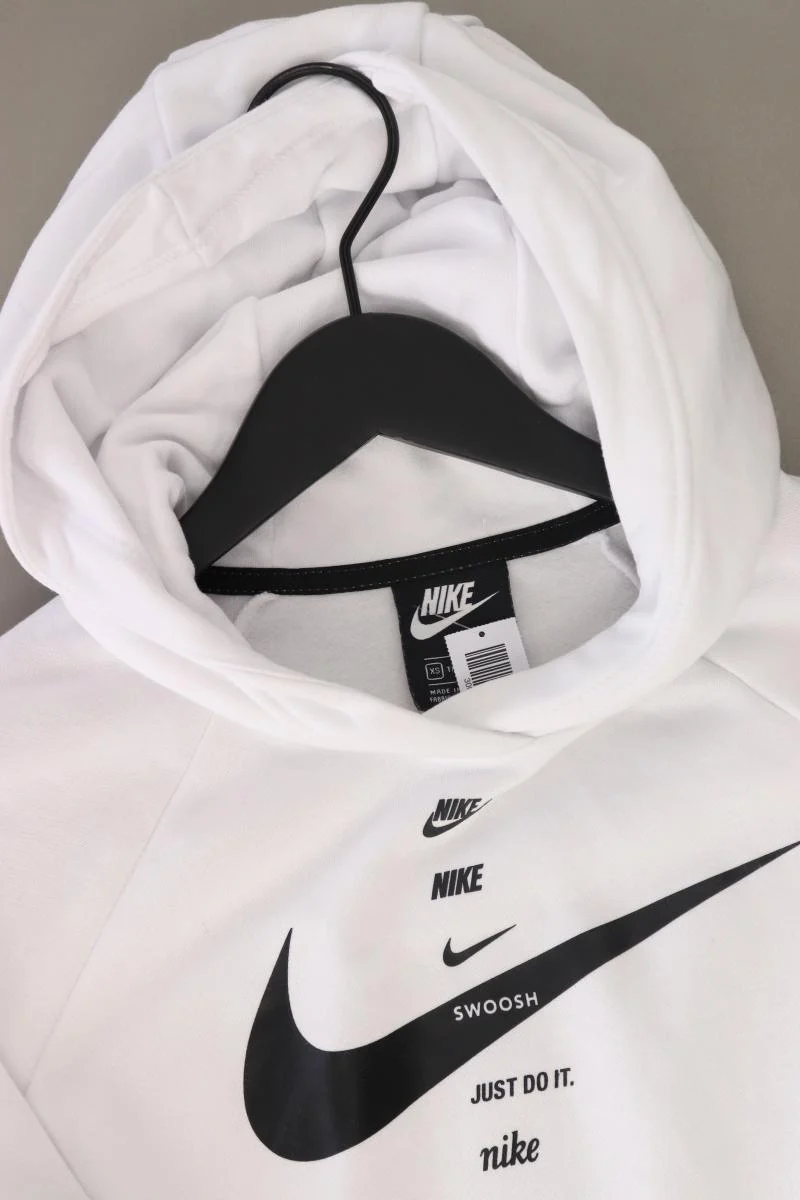 Nike Hoodie für Herren Gr. XS weiß aus Polyester