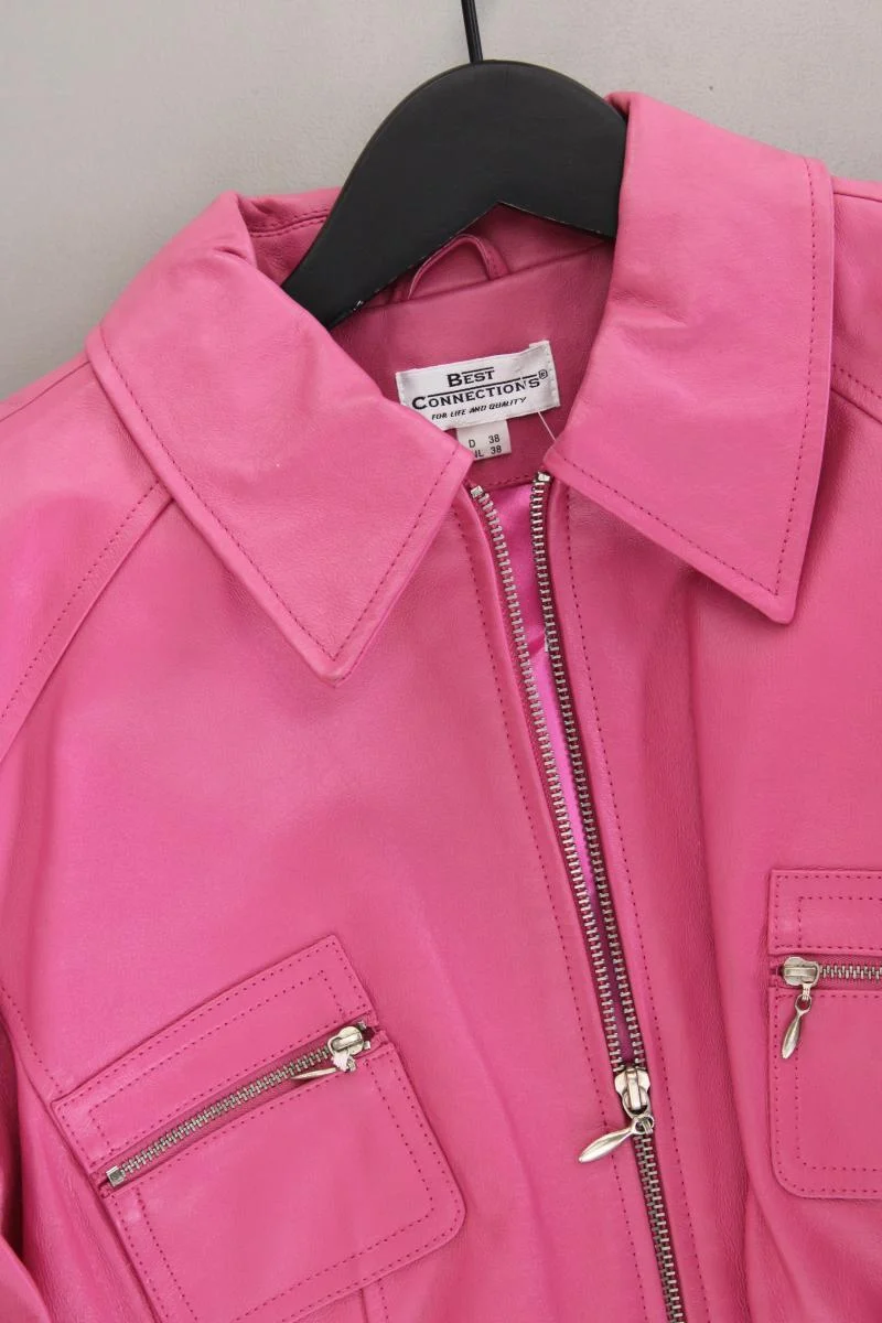 Best Connections Lederjacke Gr. 38 pink
