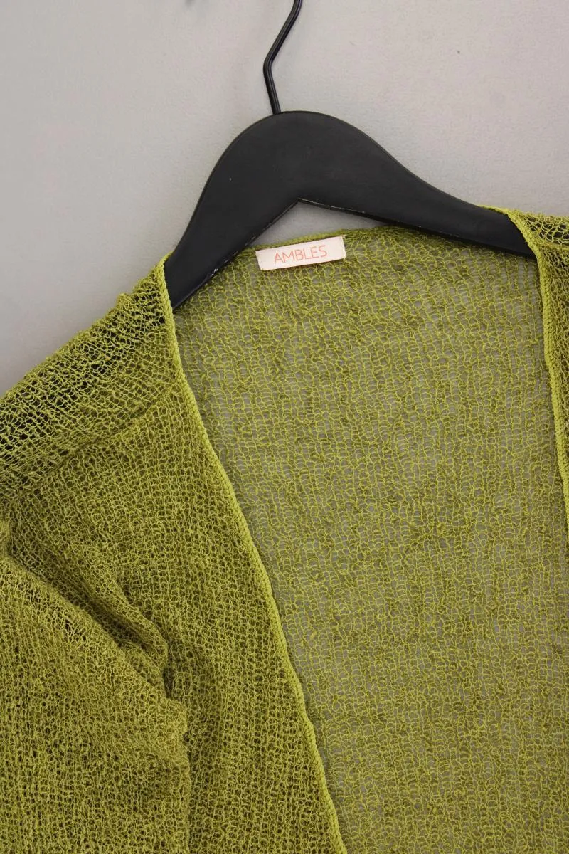 Strickjacke Gr. OneSize 3/4 Ärmel grün aus Polyacryl