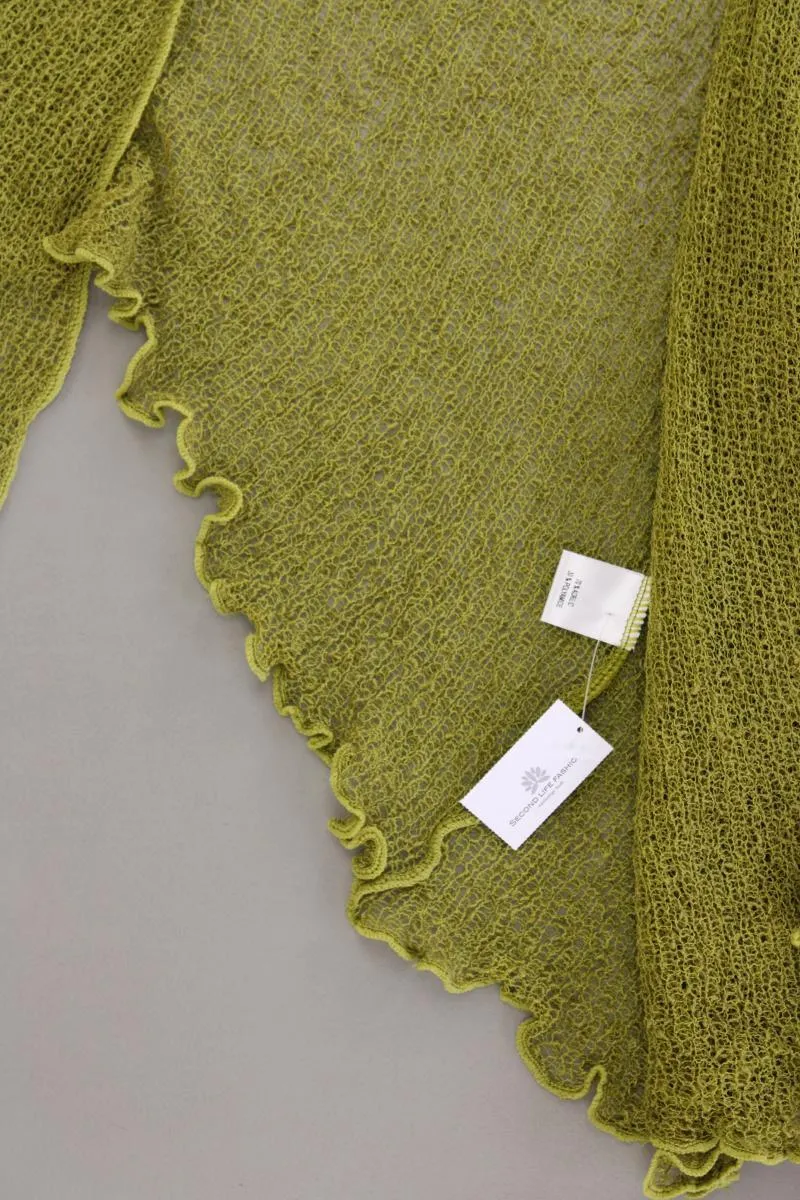 Strickjacke Gr. OneSize 3/4 Ärmel grün aus Polyacryl