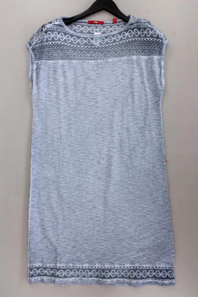 s.Oliver Kurzarmkleid Gr. 38 blau aus Baumwolle
