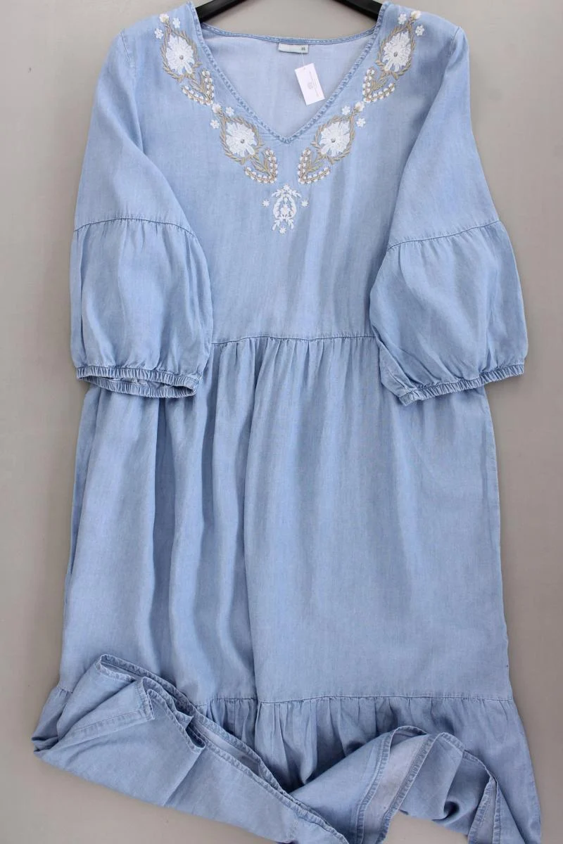 Laura Torelli Kleid Gr. XL 3/4 Ärmel blau