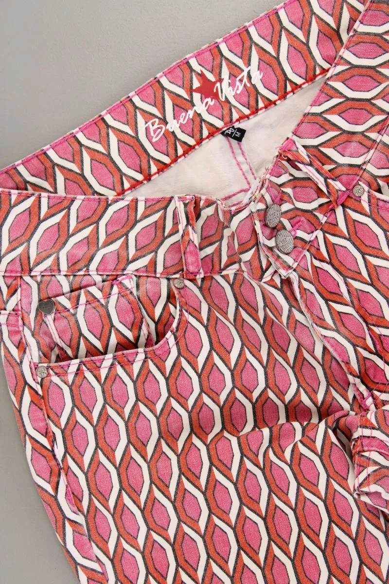 Buena Vista 7/8 Hose Gr. M geometrisches Muster neuwertig rot aus Baumwolle