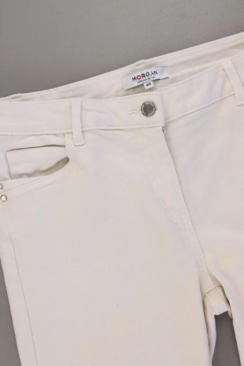 Morgan Five-Pocket-Hose Gr. 40 creme aus Baumwolle
