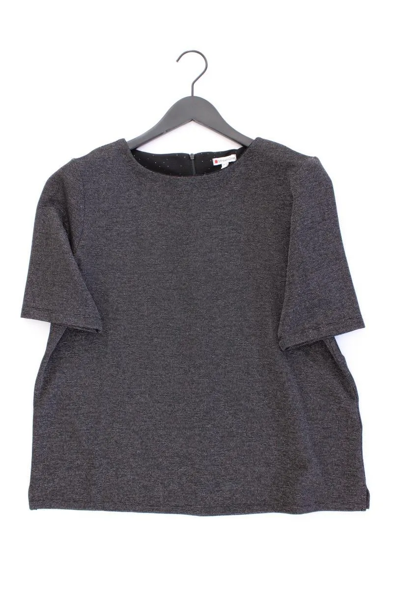 s.Oliver T-Shirt Gr. 42 Kurzarm mit Glitzer silber aus Polyester