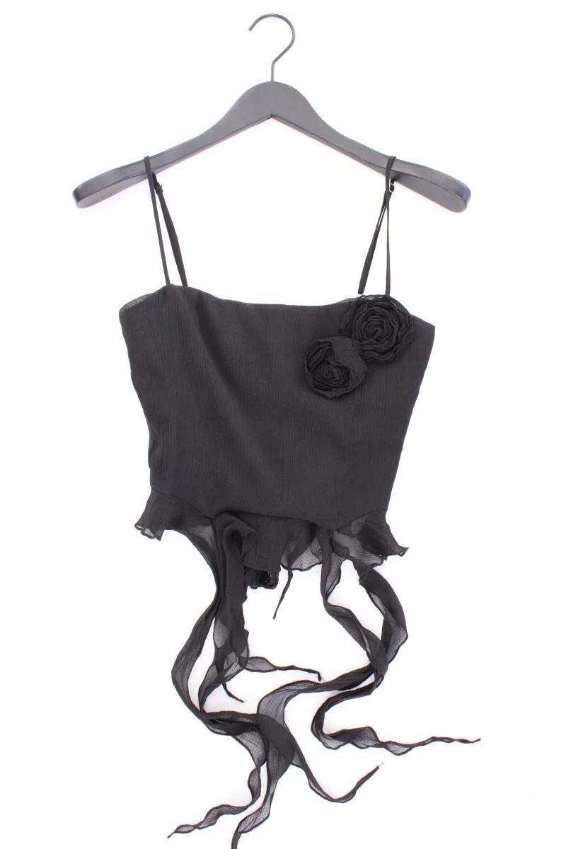 Zara Crop Top Gr. XS schwarz aus Polyester