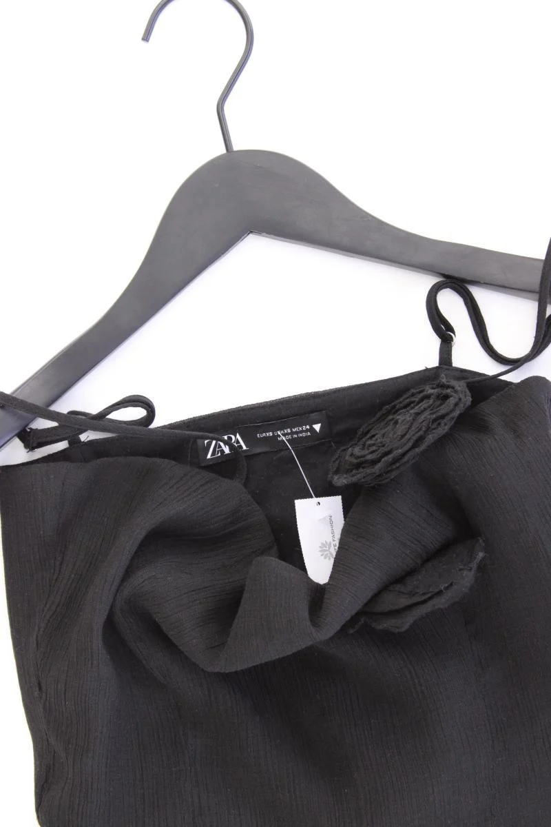 Zara Crop Top Gr. XS schwarz aus Polyester