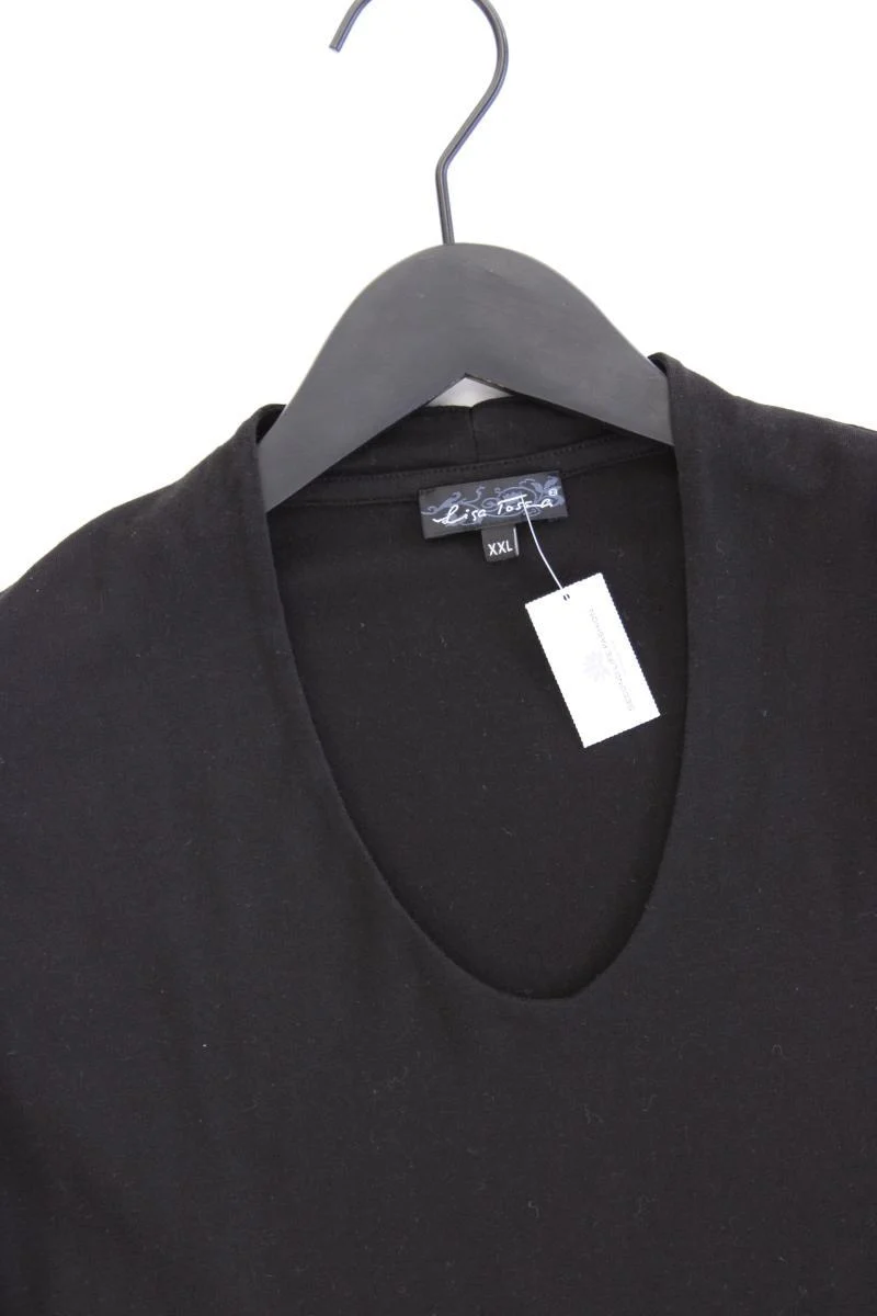 Lisa Tossa T-Shirt Gr. XXL Kurzarm schwarz aus Baumwolle