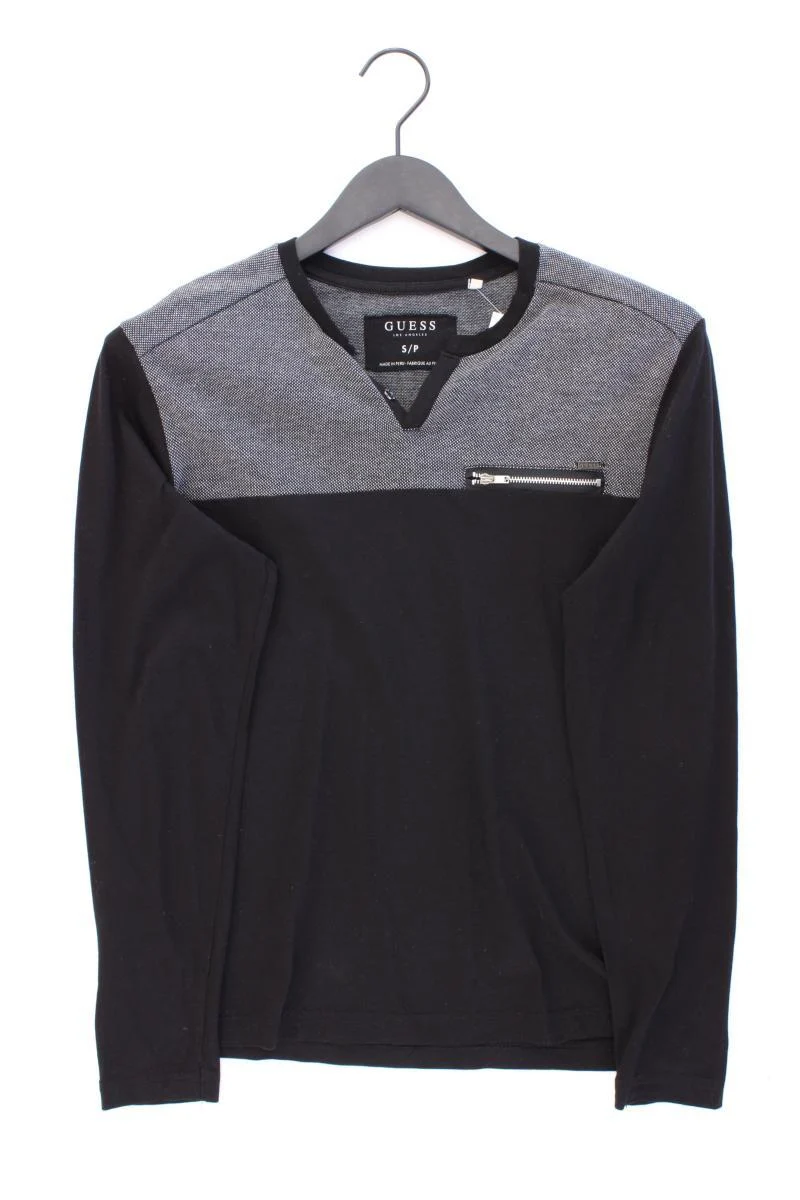Guess Longsleeve-Shirt für Herren Gr. S Langarm schwarz