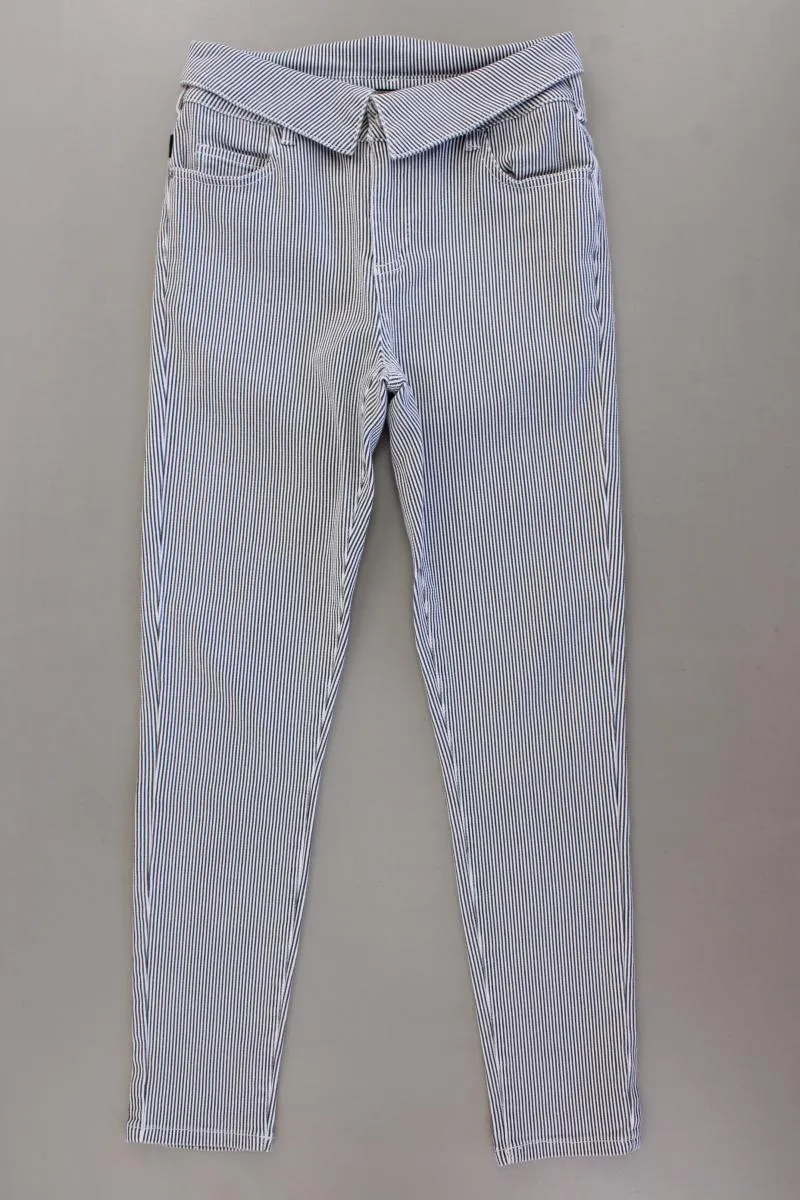 Khujo Hose Gr. W26 gestreift blau aus Baumwolle