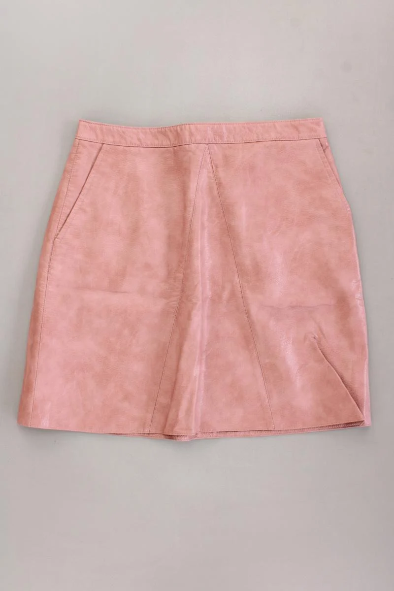 Zara Kunstlederrock Gr. M rosa aus Polyurethan