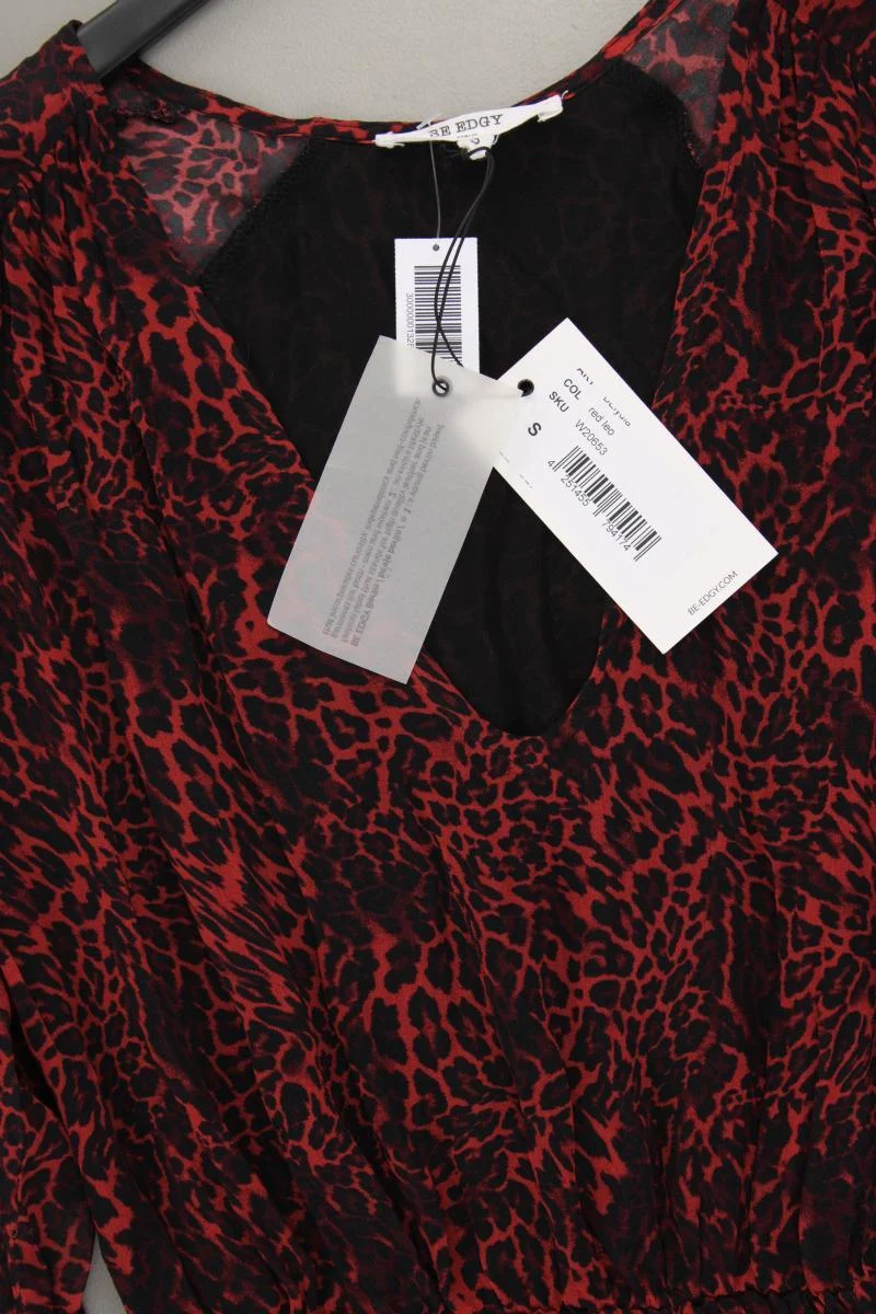 Be Edgy Kleid Gr. S mit Tierdruck neu mit Etikett Langarm rot