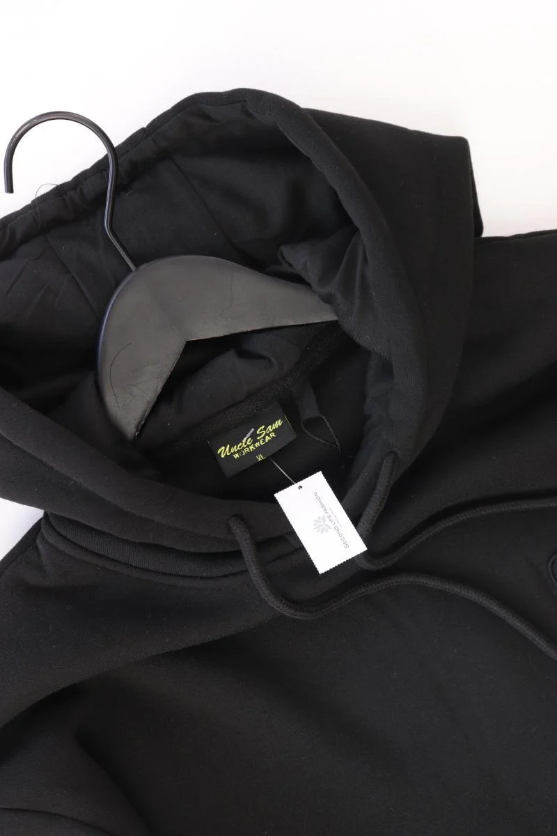 Uncle Sam Hoodie für Herren Gr. XL schwarz aus Polyester