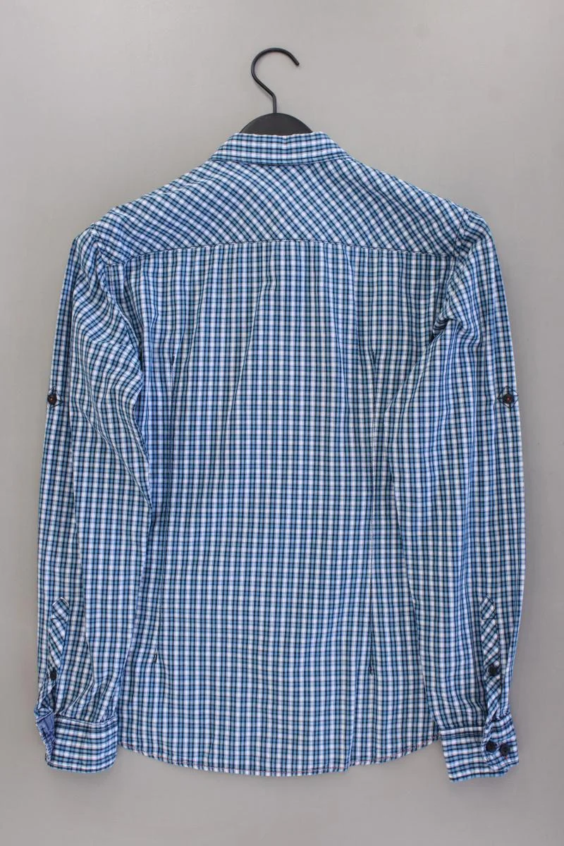 Tom Tailor (Denim) Karohemd für Herren Gr. S kariert Langarm blau aus Baumwolle