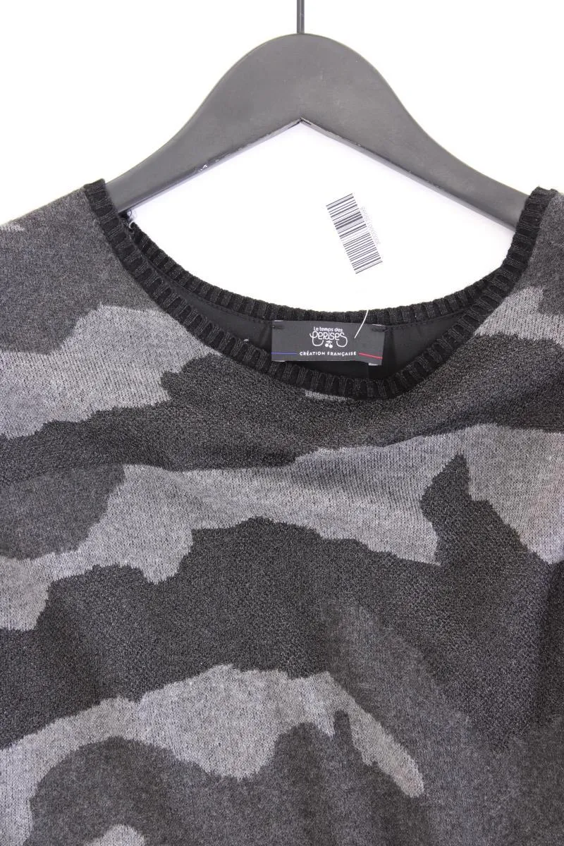 Le temps des cerises Feinstrickpullover Gr. XS camouflage grau aus Viskose