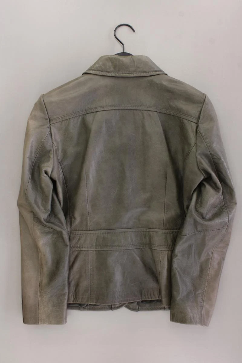 Lederjacke Gr. 38 olivgrün