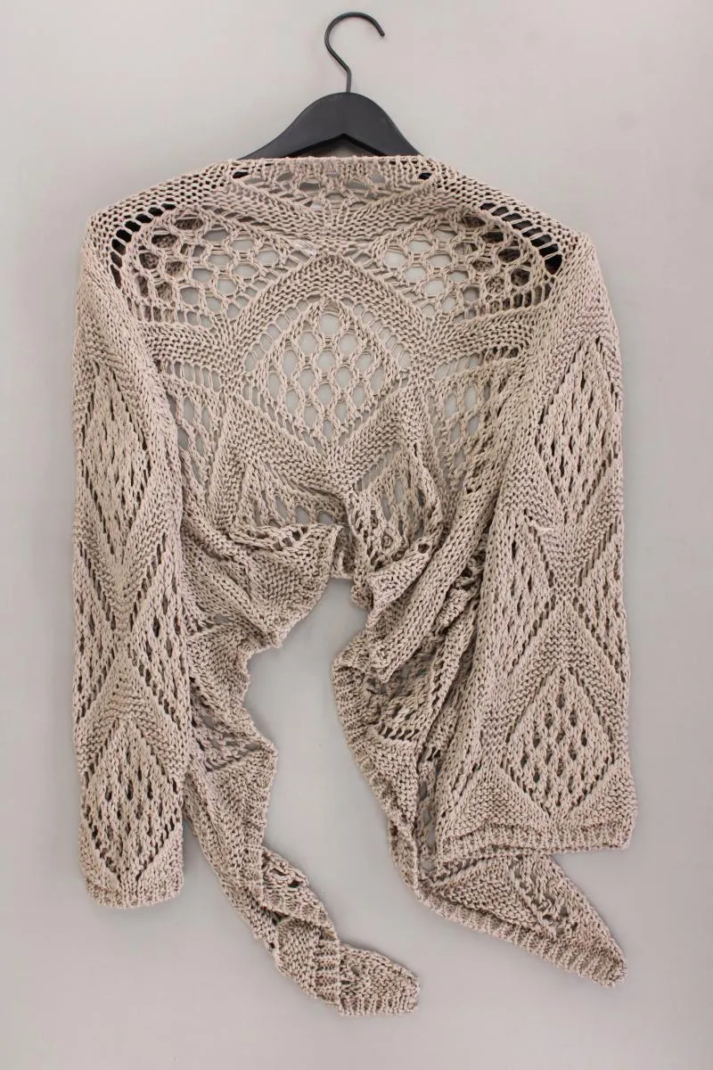 New Collection Strickbolero Gr. OneSize neuwertig Langarm braun aus Baumwolle