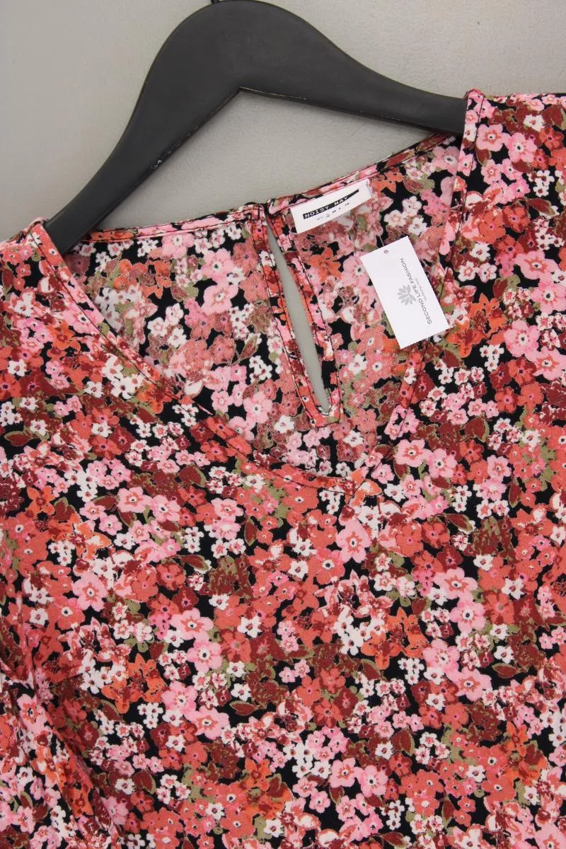Noisy May Langarmkleid Gr. S mit Blumenmuster rot aus Viskose