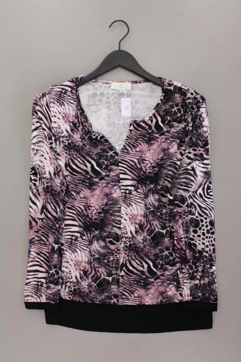 Pfeffinger Printshirt Gr. 38 mit Tierdruck Langarm lila aus Viskose