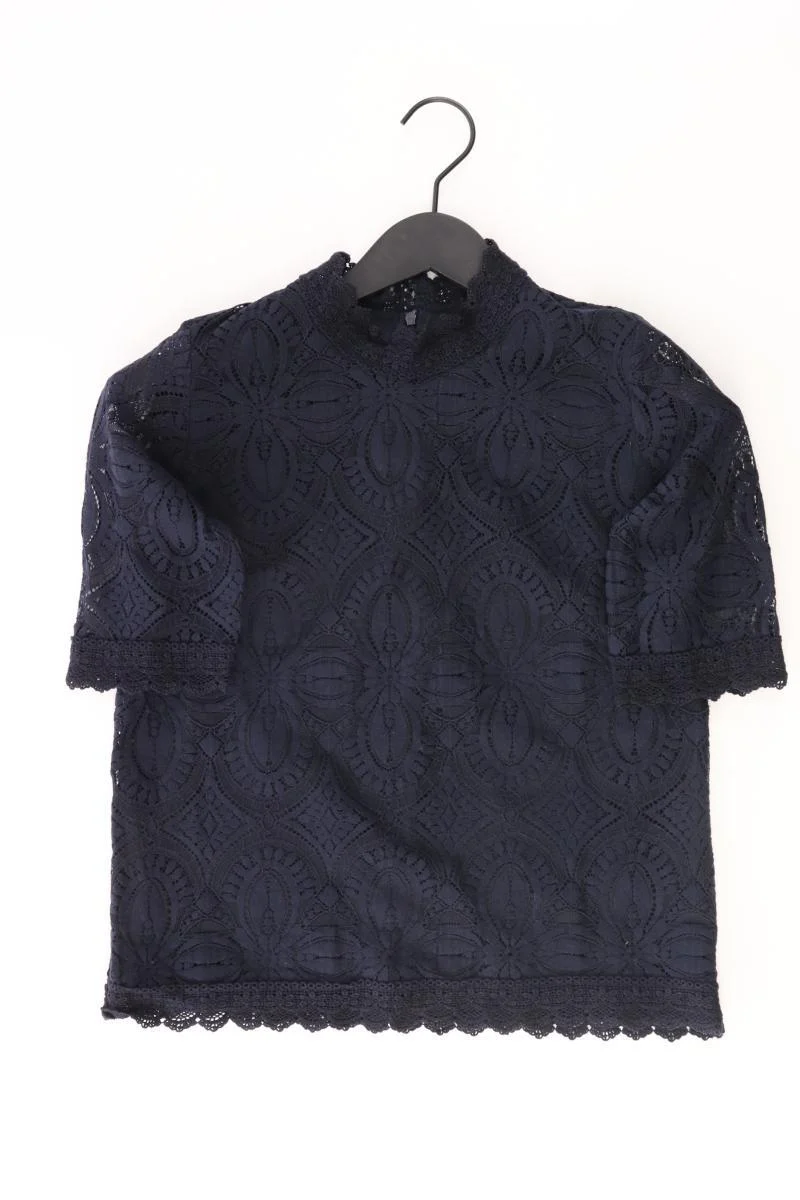 Mohito Shirt mit Spitze Gr. XS Kurzarm blau aus Polyester