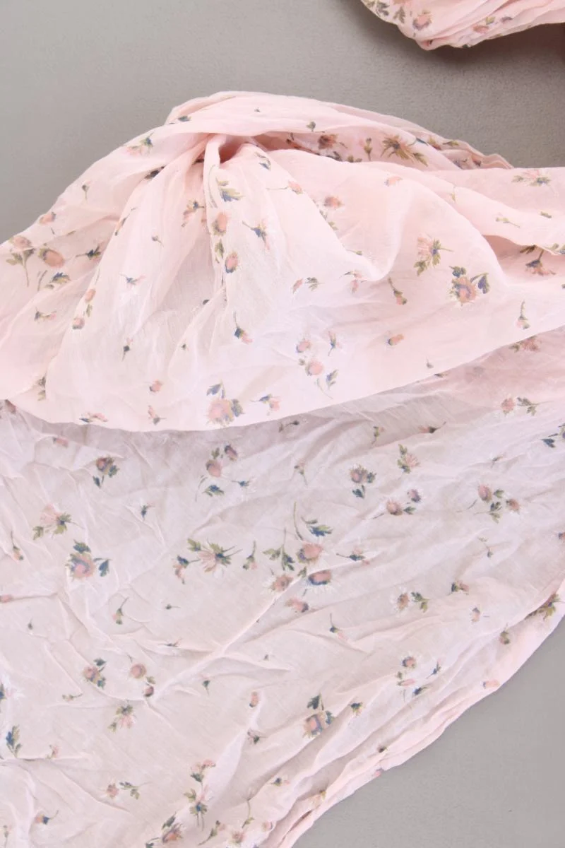 Tuch mit Blumenmuster rosa