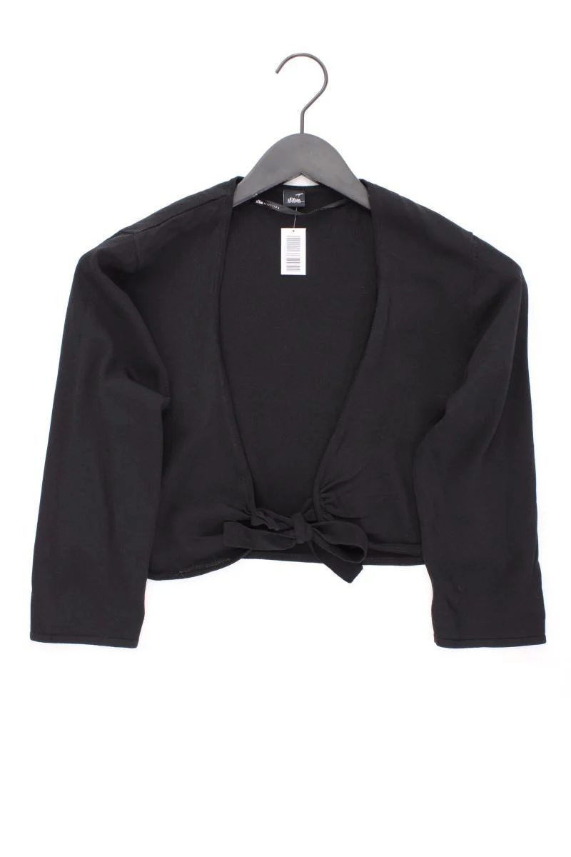 s.Oliver Selection Bolero Jäckchen Gr. 42 3/4 Ärmel schwarz aus Viskose