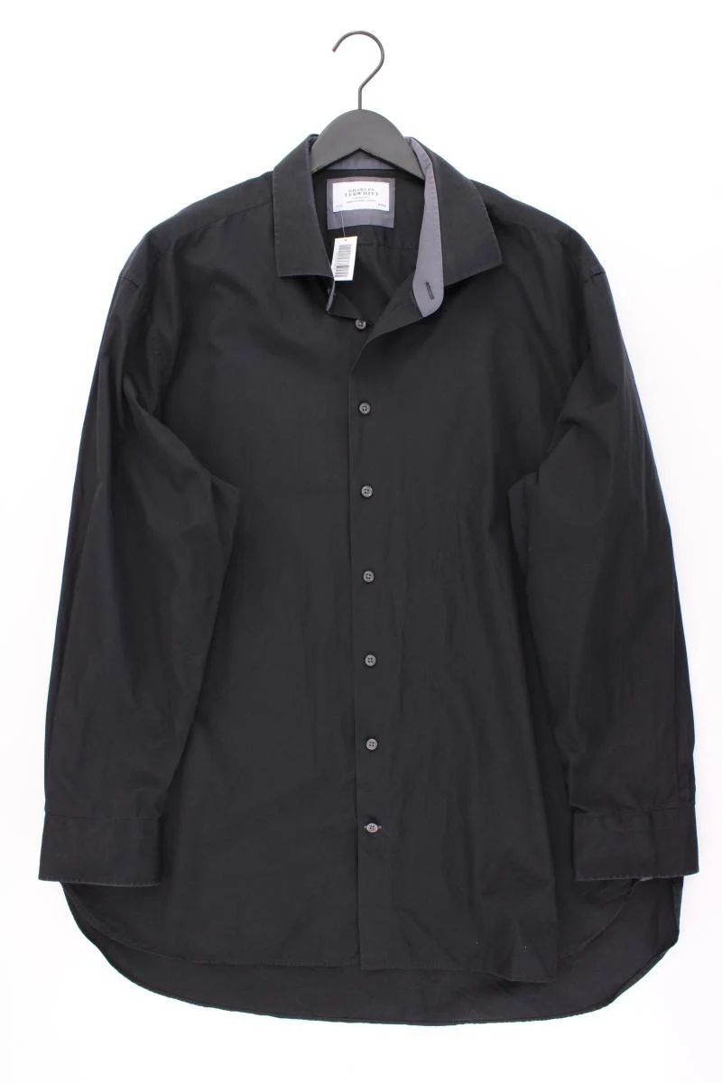 CHARLES TYRWHITT Langarmhemd für Herren Gr. Hemdgröße 48 schwarz aus Baumwolle