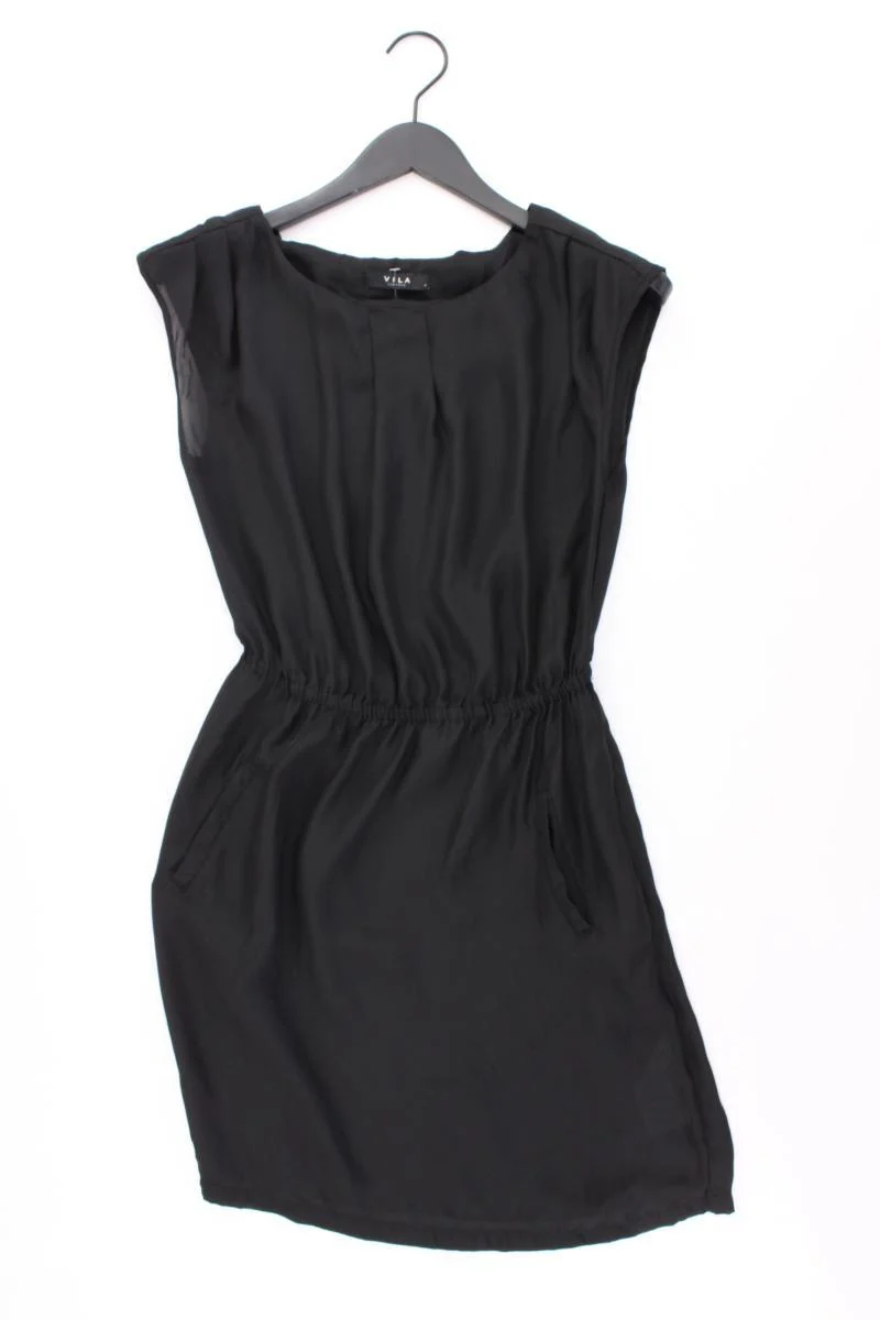 Vila transparentes Kleid Gr. S Ärmellos schwarz aus Polyester