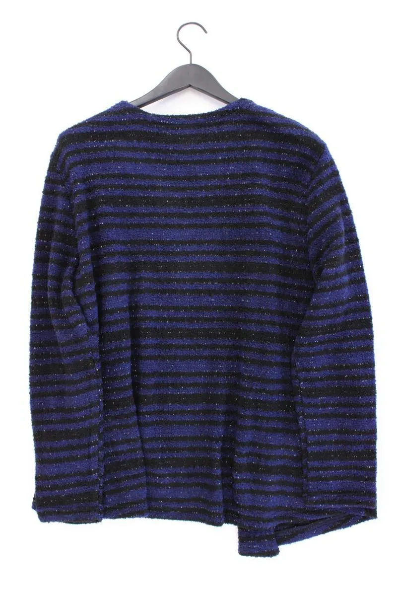 Helena Vera Strickjacke Gr. 50 gestreift neuwertig Langarm mit Glitzer blau
