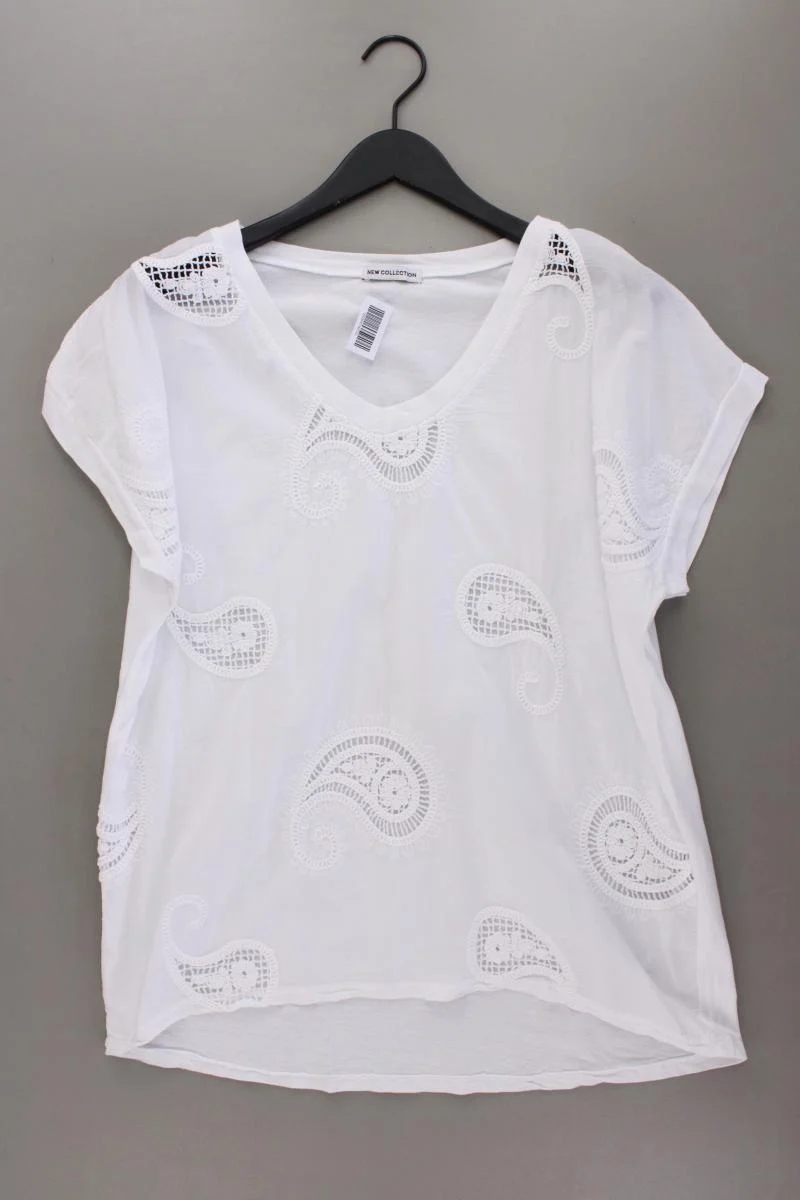 New Collection Shirt Gr. OneSize Kurzarm weiß aus Baumwolle
