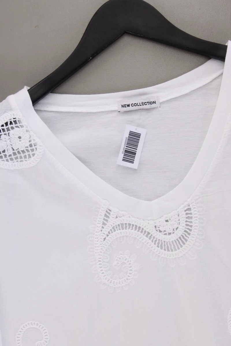 New Collection Shirt Gr. OneSize Kurzarm weiß aus Baumwolle