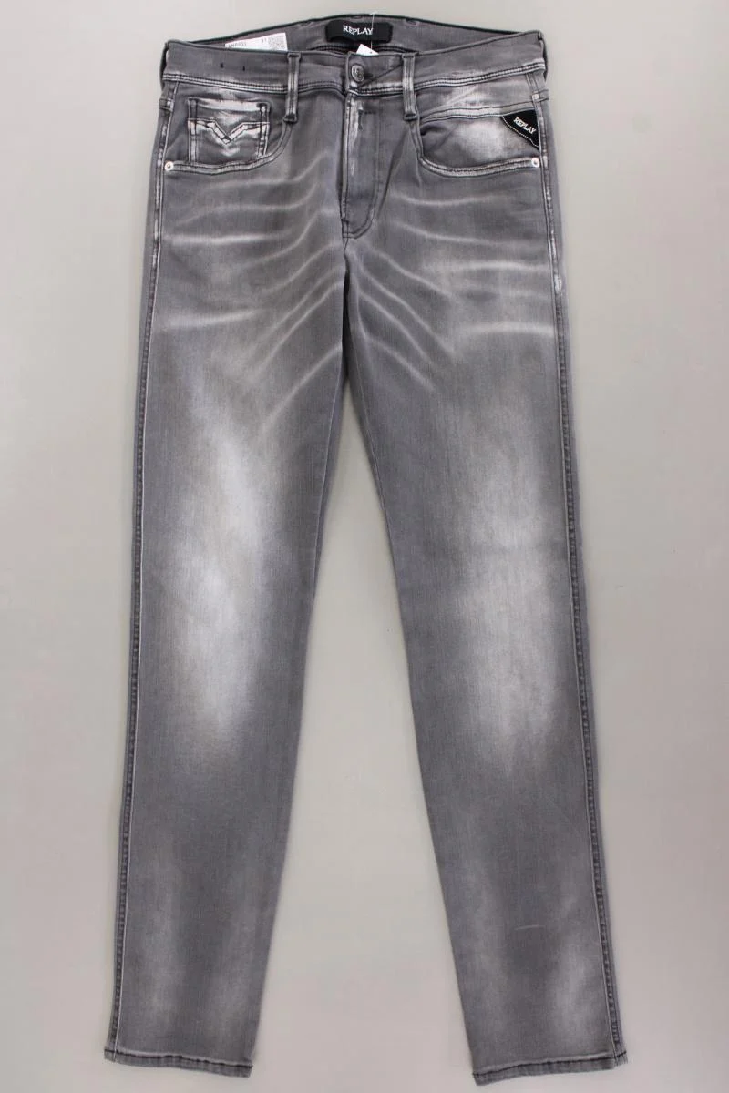 Replay Skinny Jeans für Herren Gr. W31/L32 neuwertig grau aus Baumwolle