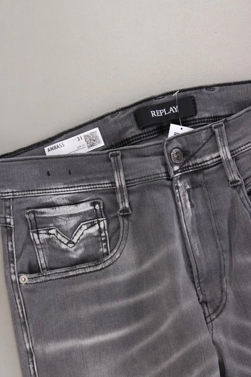 Replay Skinny Jeans für Herren Gr. W31/L32 neuwertig grau aus Baumwolle