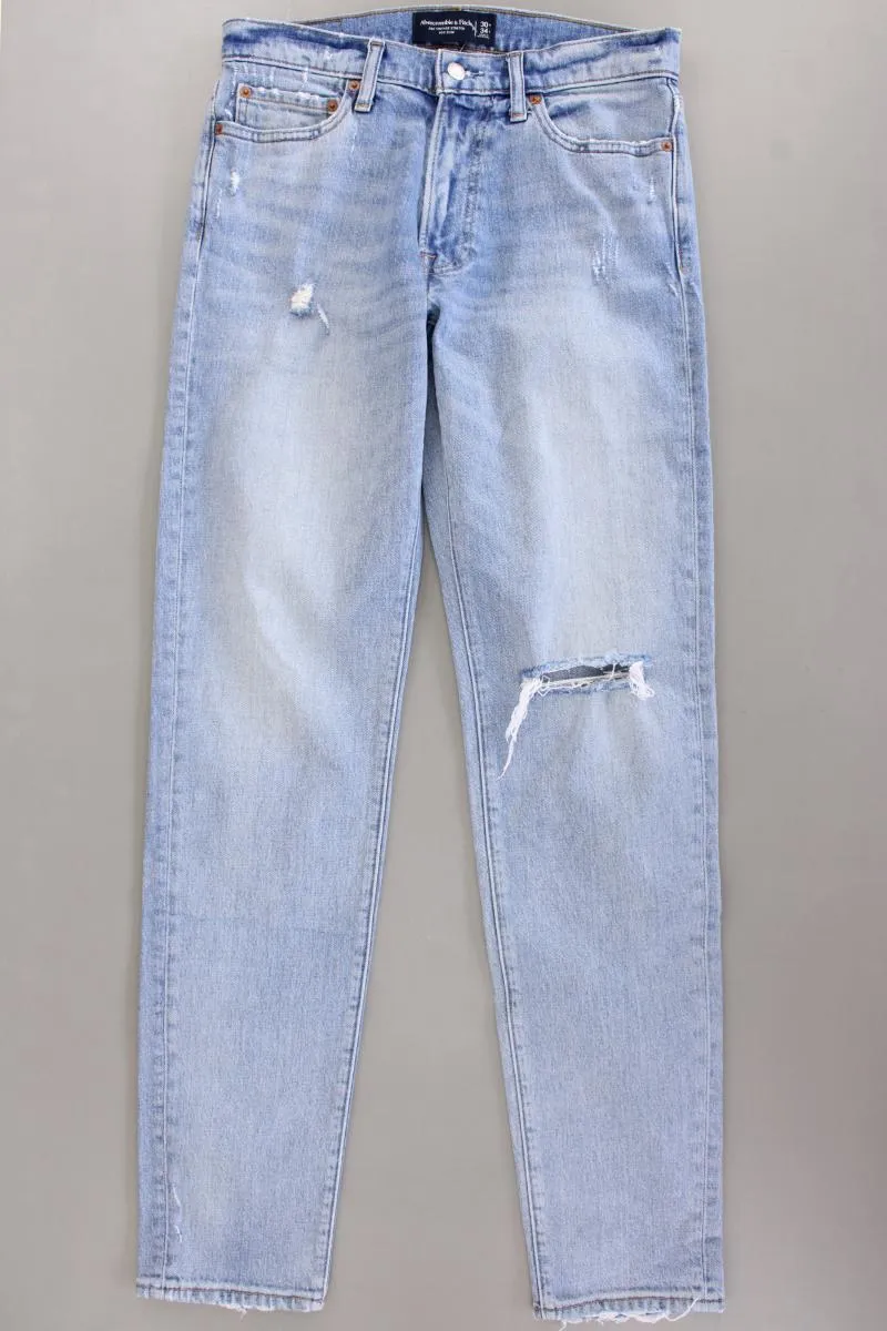 Abercrombie & Fitch 90' Slim Jeans für Herren Gr. W30/L34 blau aus Baumwolle