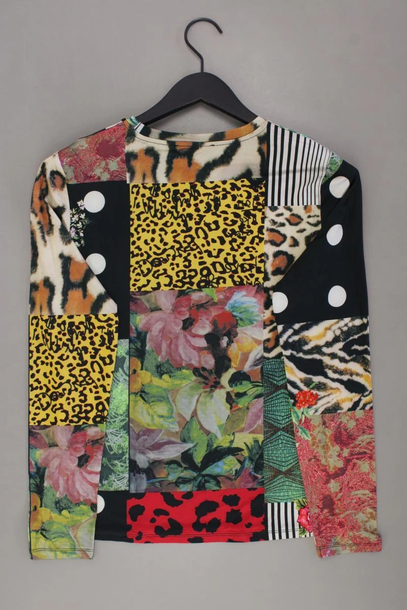 Desigual Longsleeve-Shirt Gr. L mit Blumenmuster neuwertig Langarm mehrfarbig