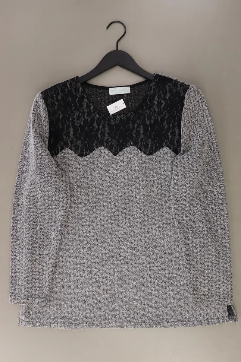 Himmelblau Feinstrickpullover Gr. 46 grau aus Polyester